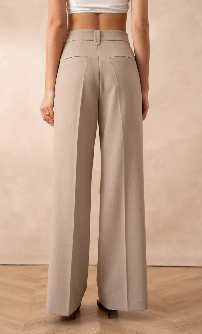 Pantalon large Taupe