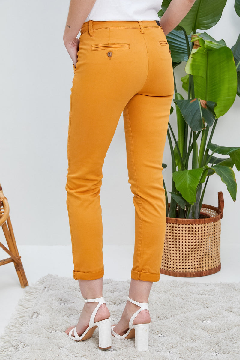 Pantalon Chino Moutarde