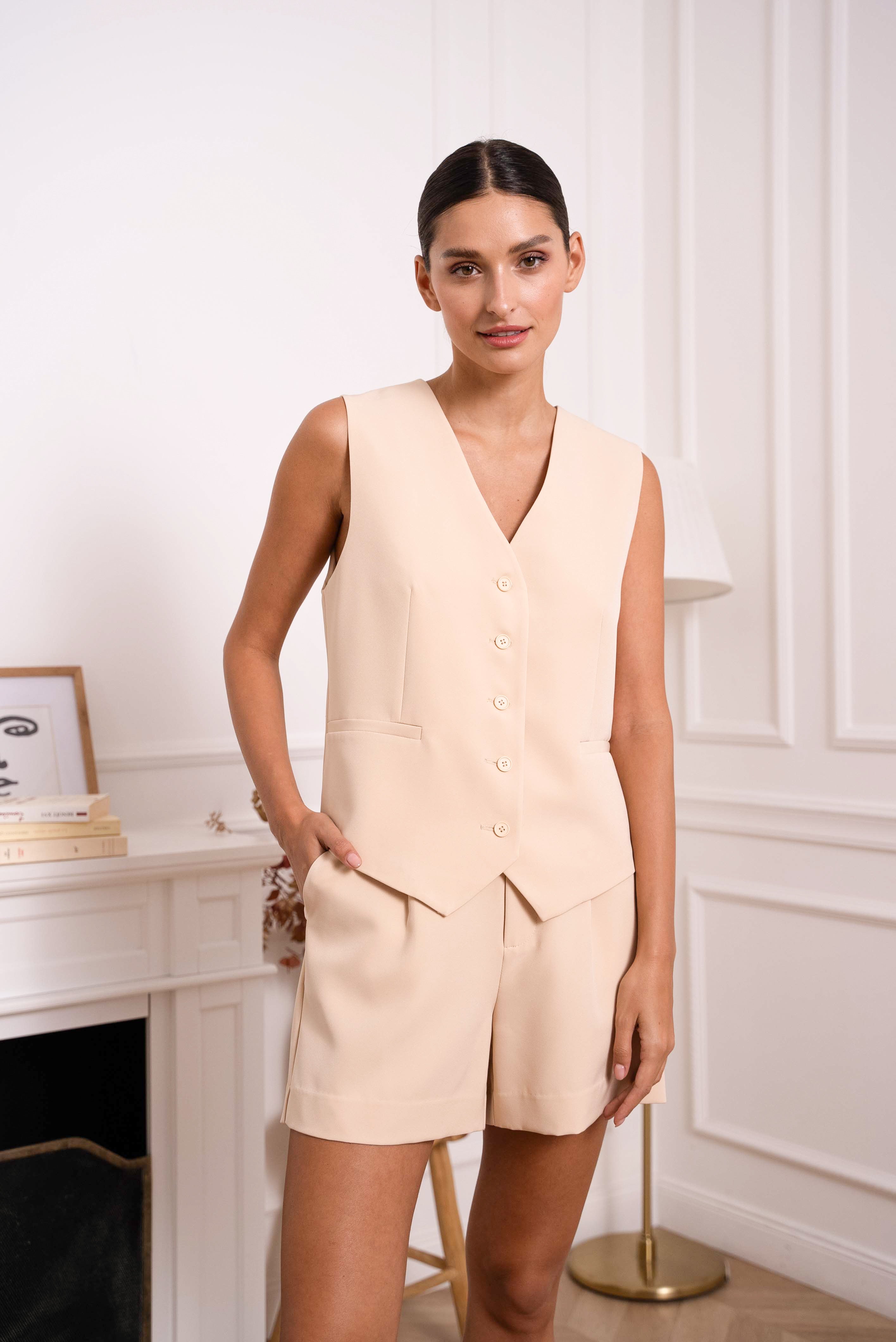 Ensemble Gilet + Short Beige