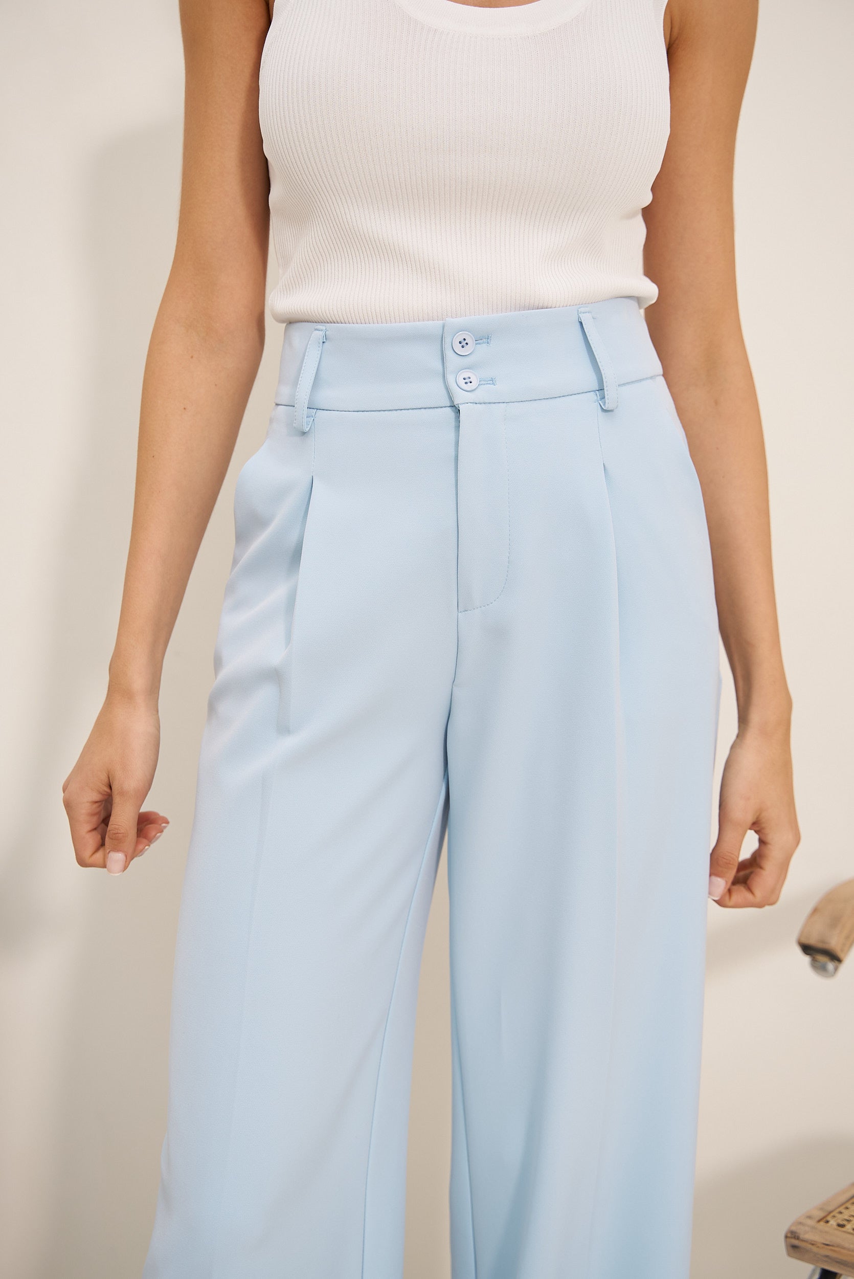 Pantalon large Light Blue