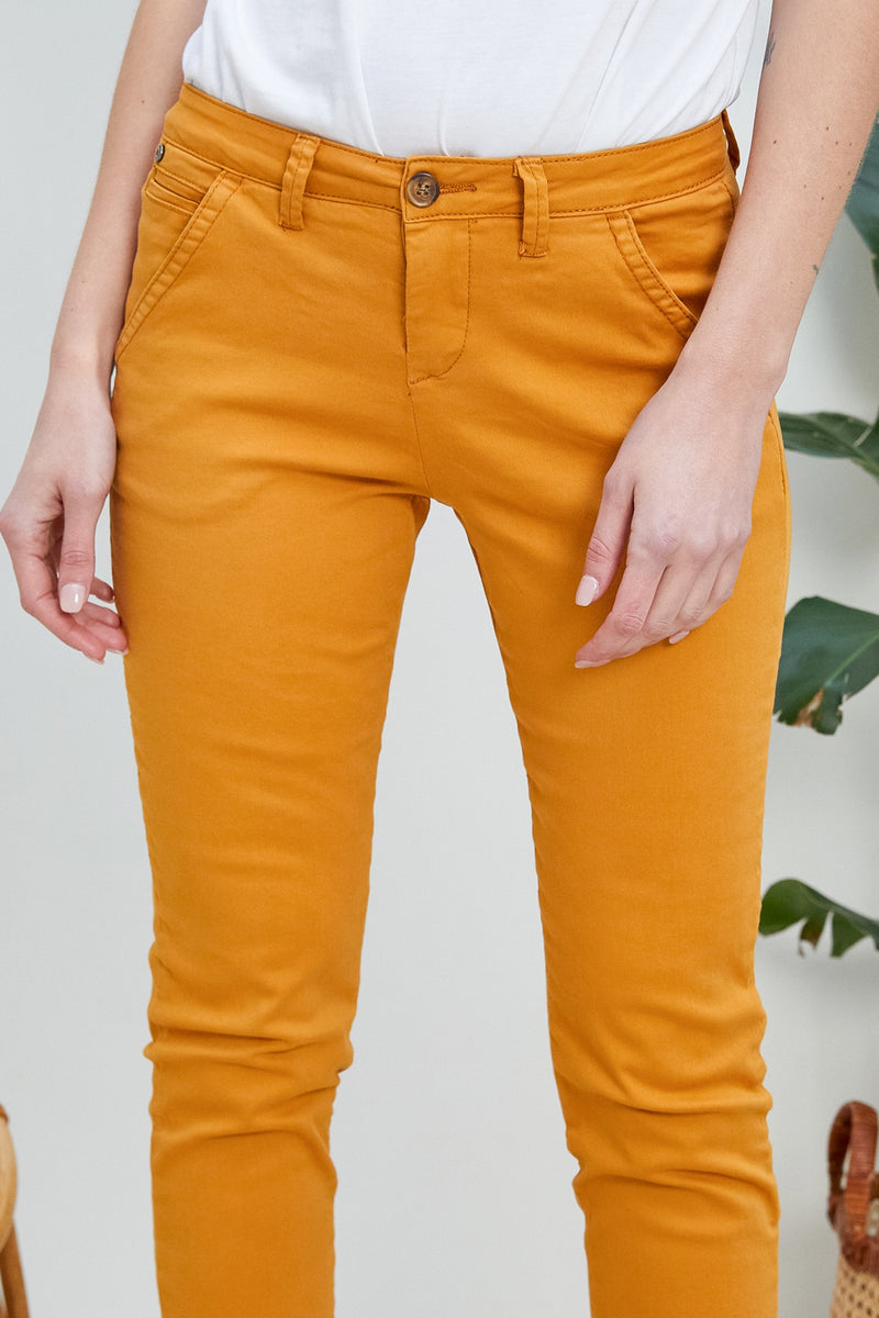 Pantalon Chino Moutarde
