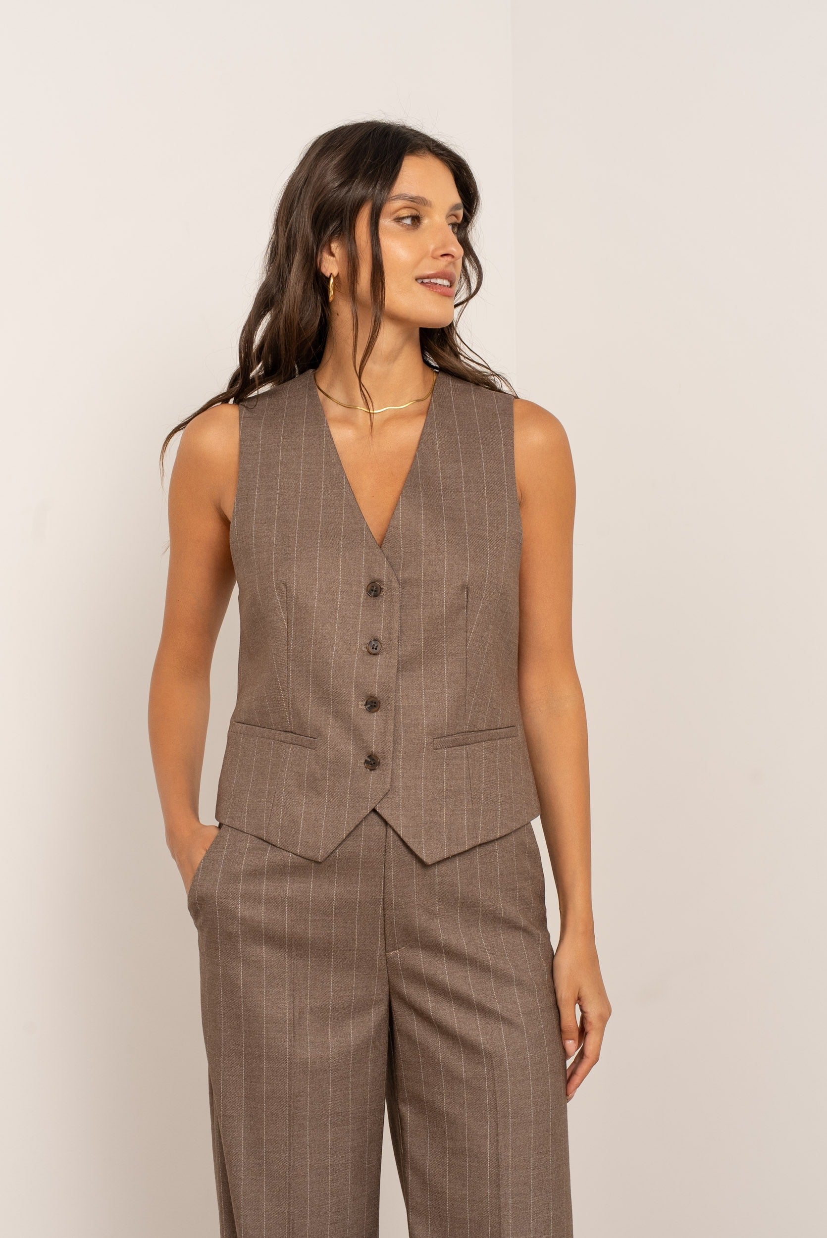 Ensemble Gilet + Pantalon Taupe