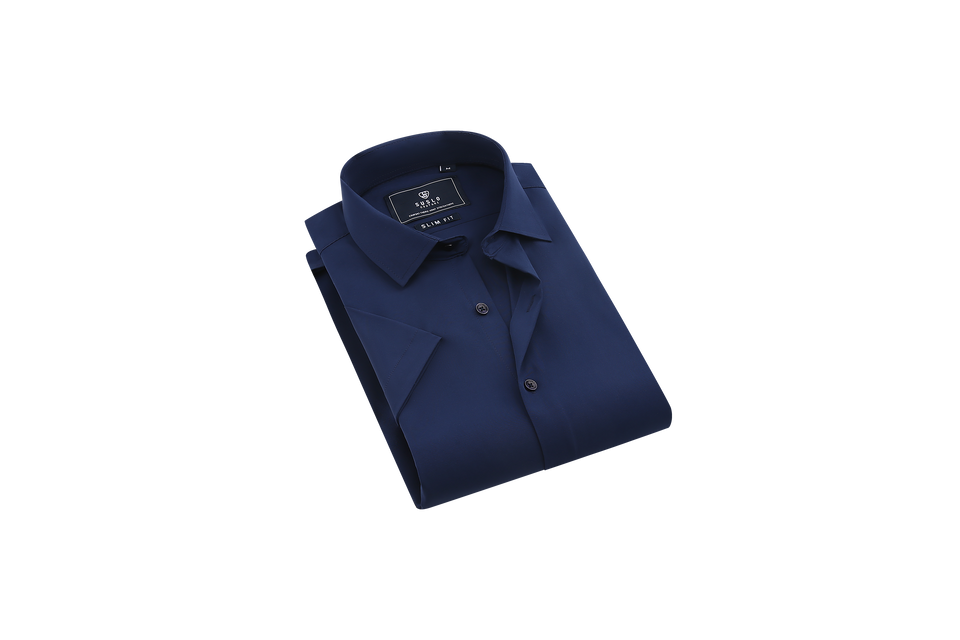 CHEMISE MANCHE COURTE MARINE