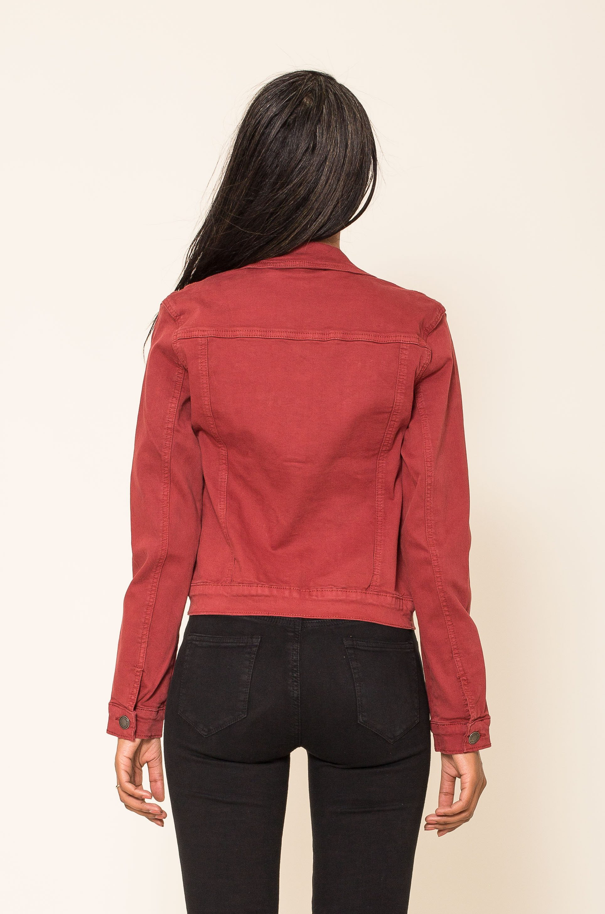 VESTE EN JEAN DE COULEUR ROUILLE