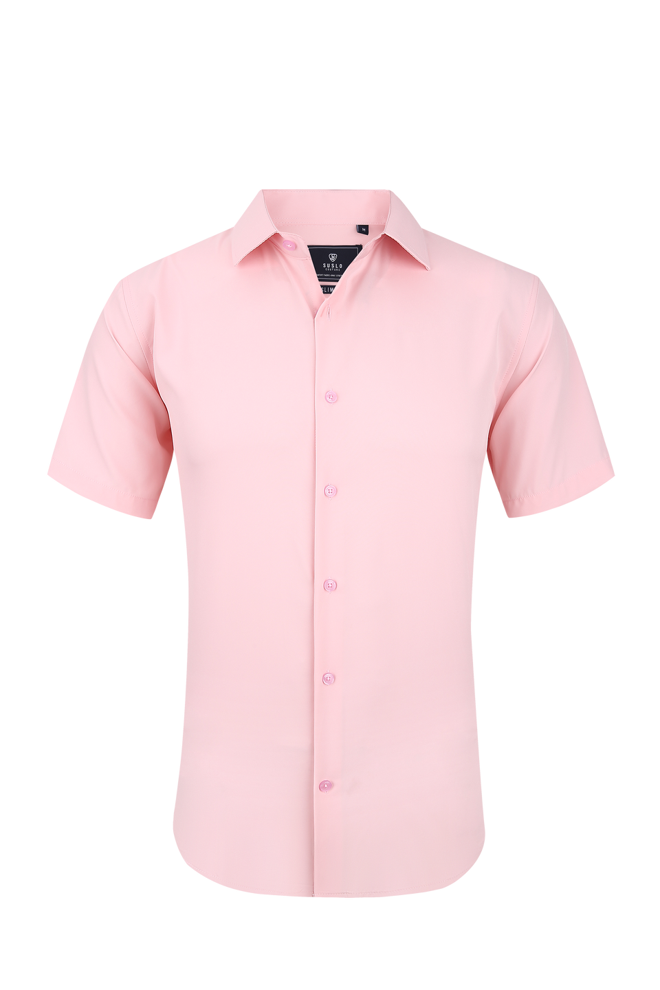 CHEMISE MANCHE COURTE ROSE