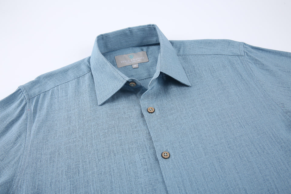 CHEMISE MANCHE COURTE EN LIN SKY
