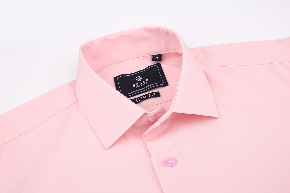 CHEMISE MANCHE COURTE ROSE