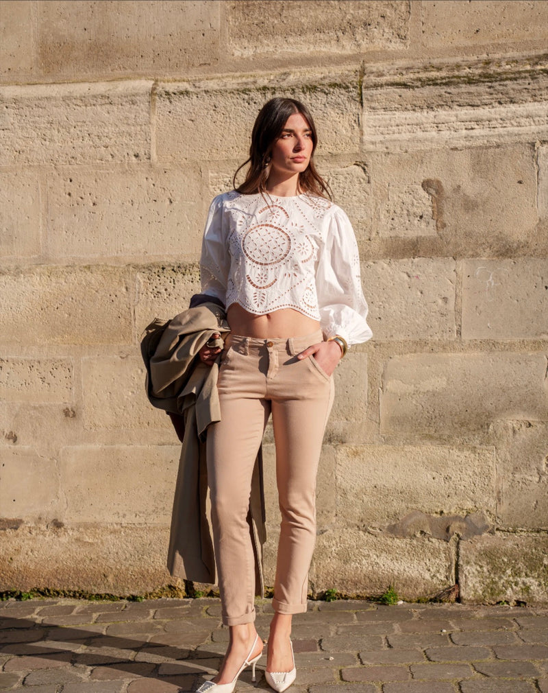 Pantalon Chino Beige