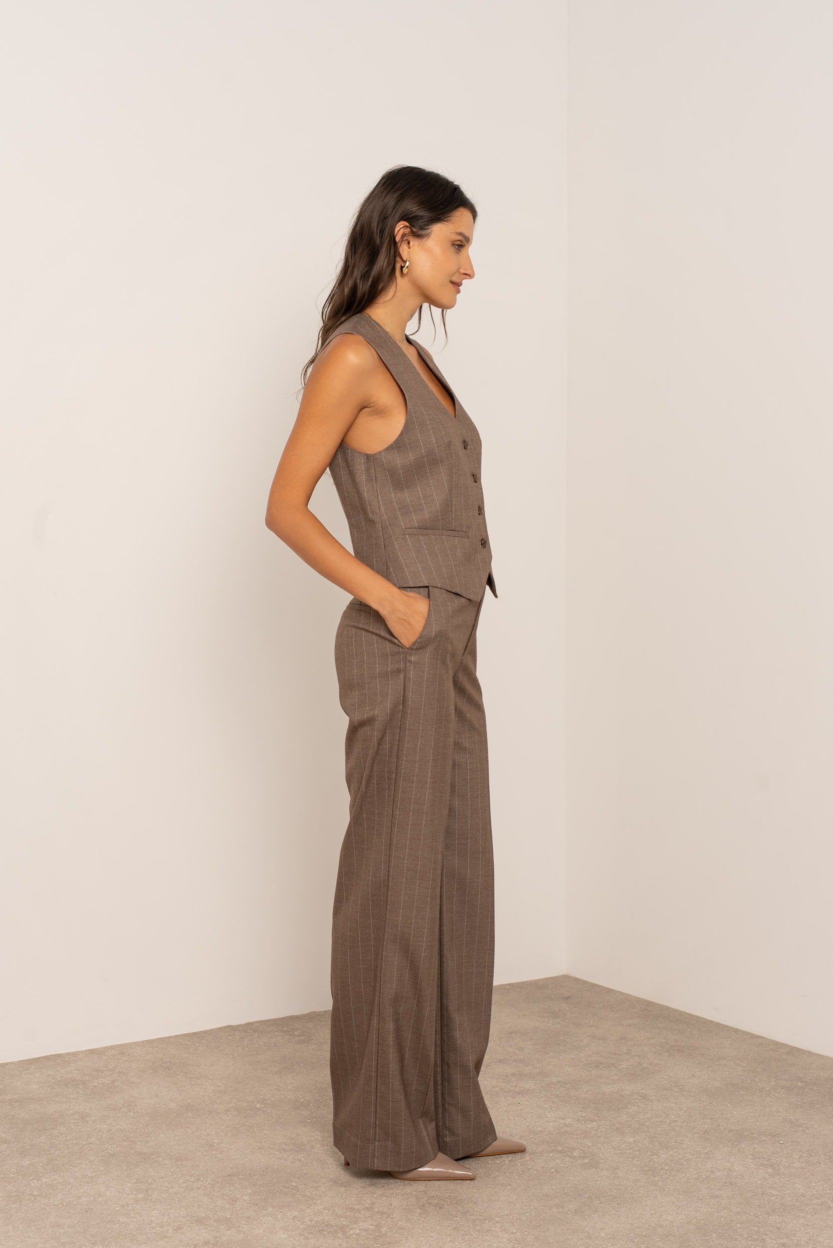 Ensemble Gilet + Pantalon Taupe
