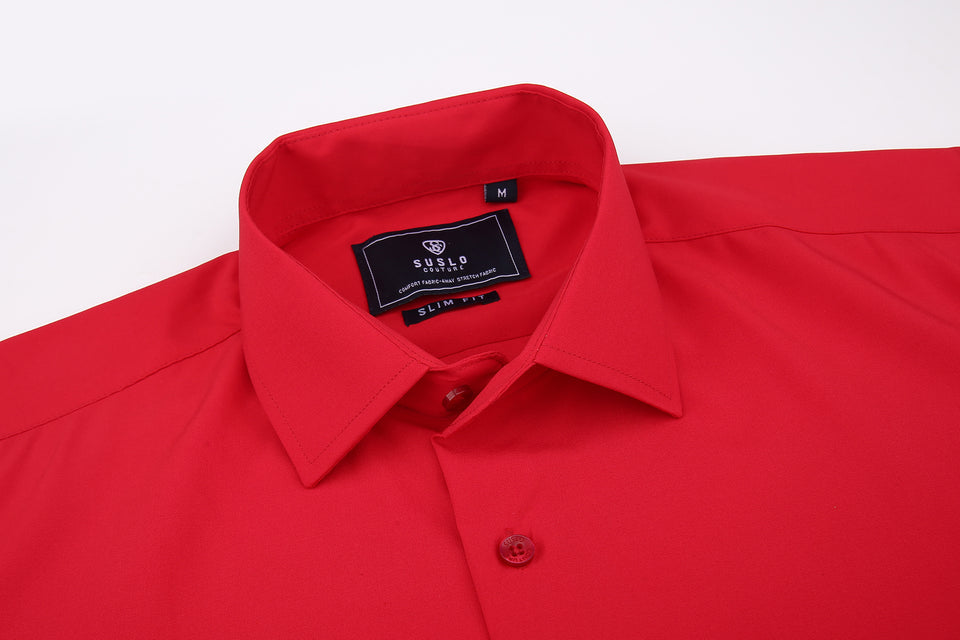 CHEMISE MANCHE COURTE ROUGE