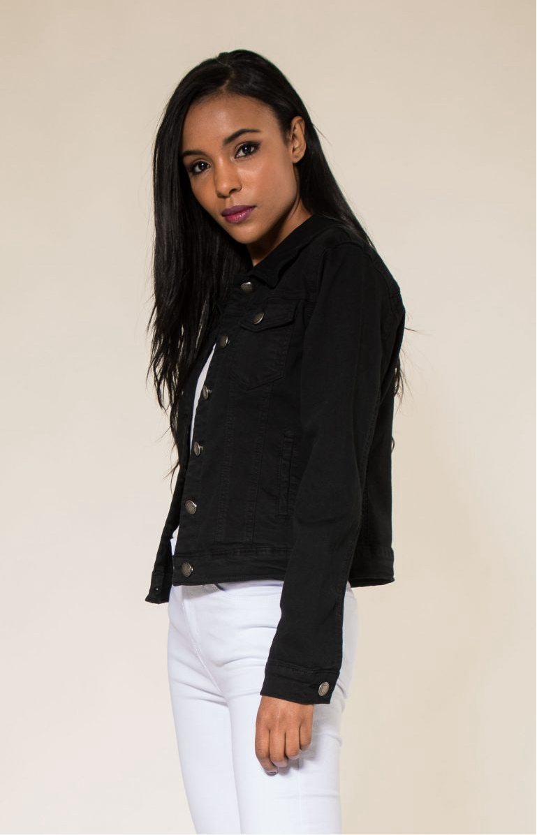 VESTE EN JEAN DE COULEUR NOIR