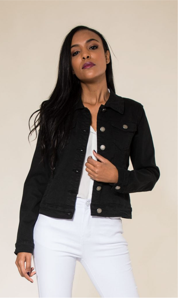 VESTE EN JEAN DE COULEUR NOIR
