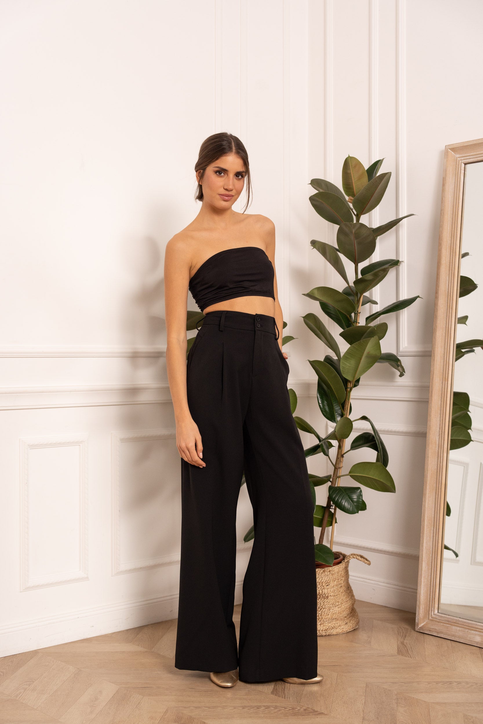 Pantalon large Black