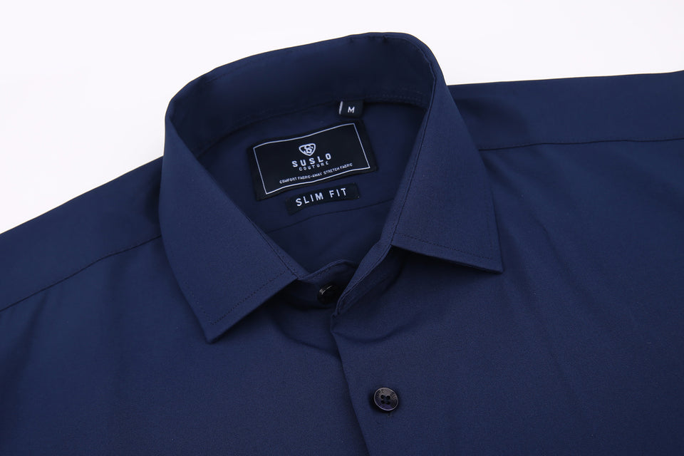 CHEMISE MANCHE COURTE MARINE
