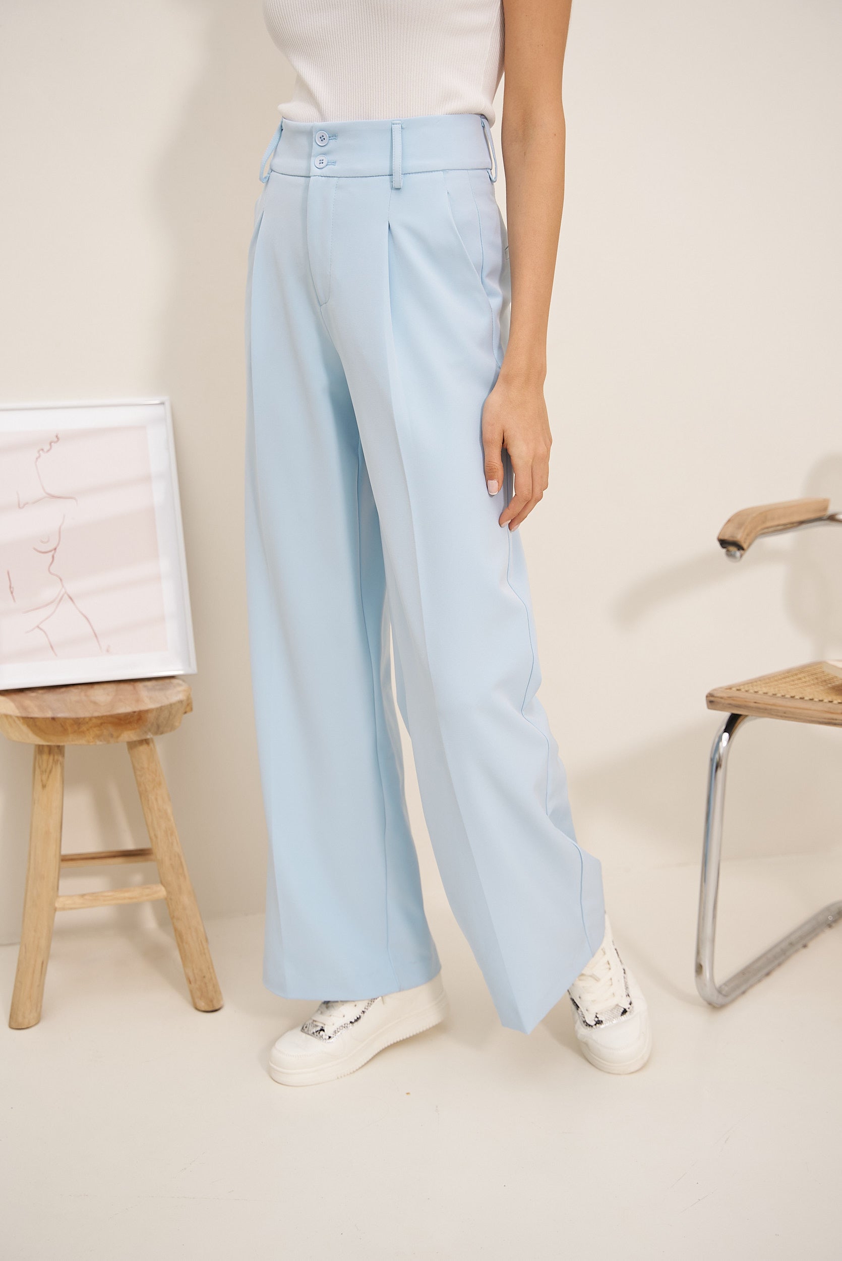 Pantalon large Light Blue