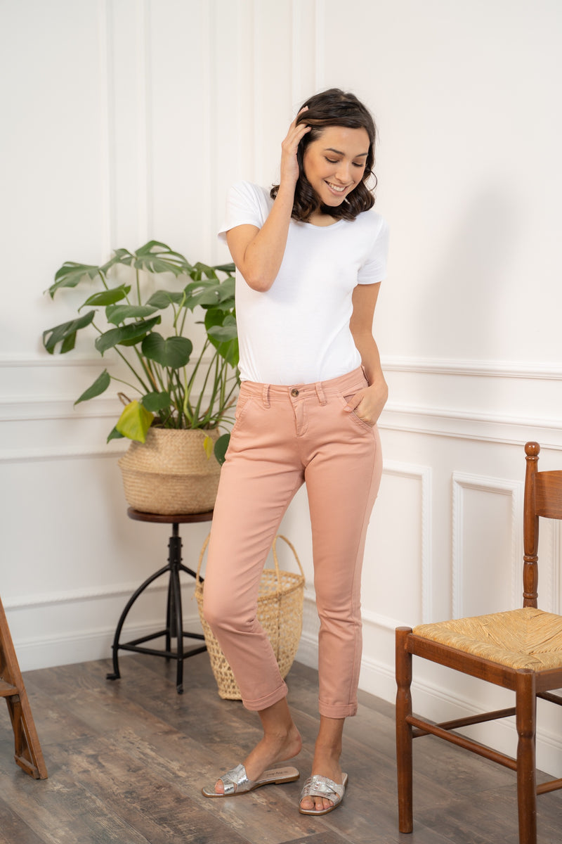 Pantalon Chino Vieux Rose