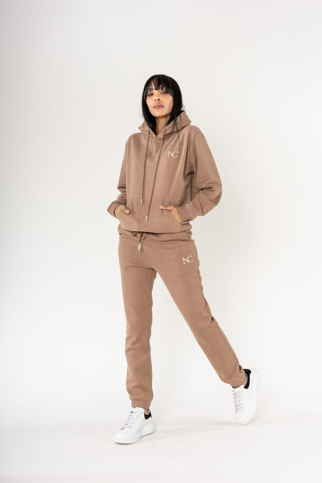 ENSEMBLE JOGGING 2 PIÈCES  COULEUR TAUPE