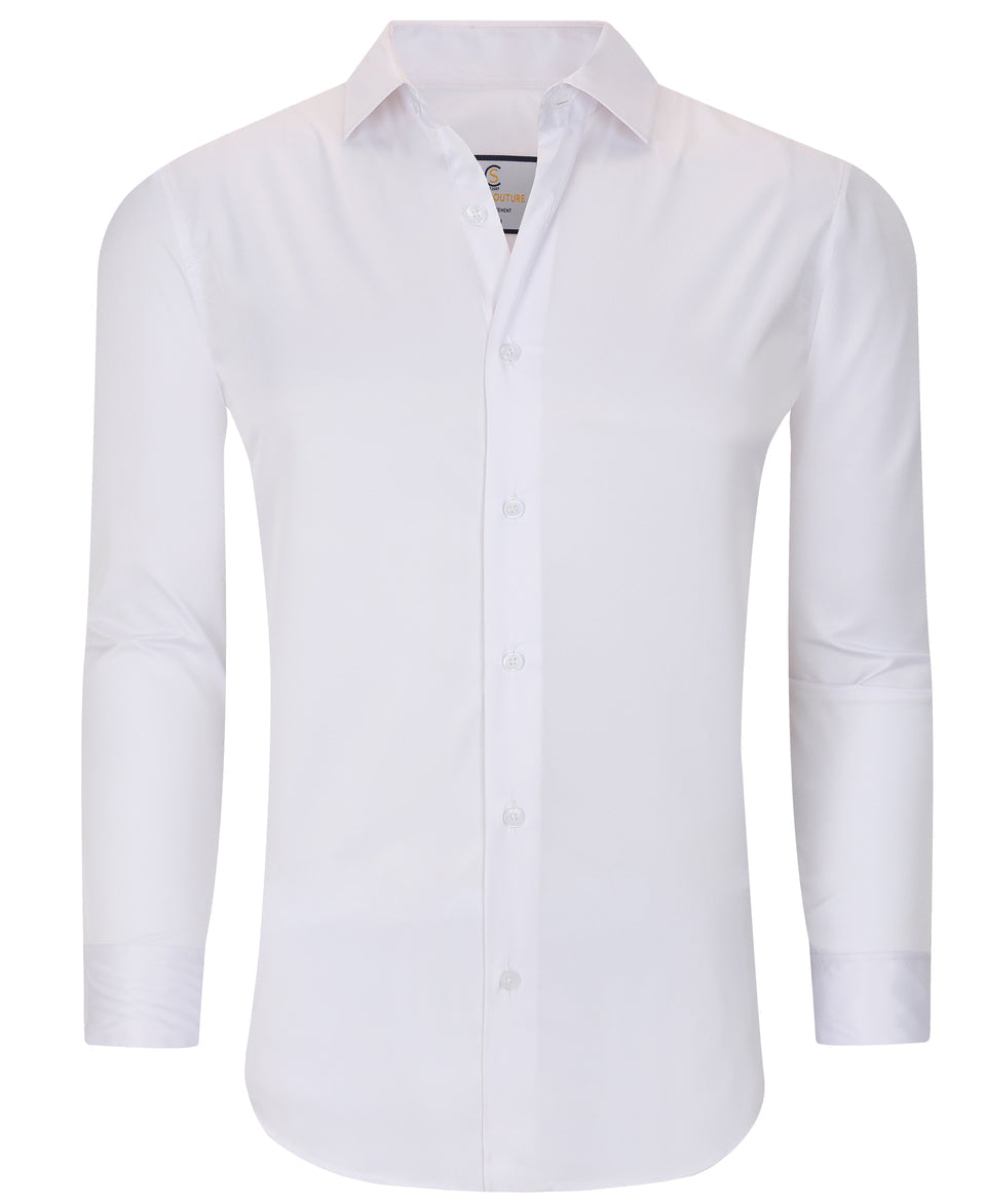 CHEMISE MANCHE LONGUE SLIM BLANC