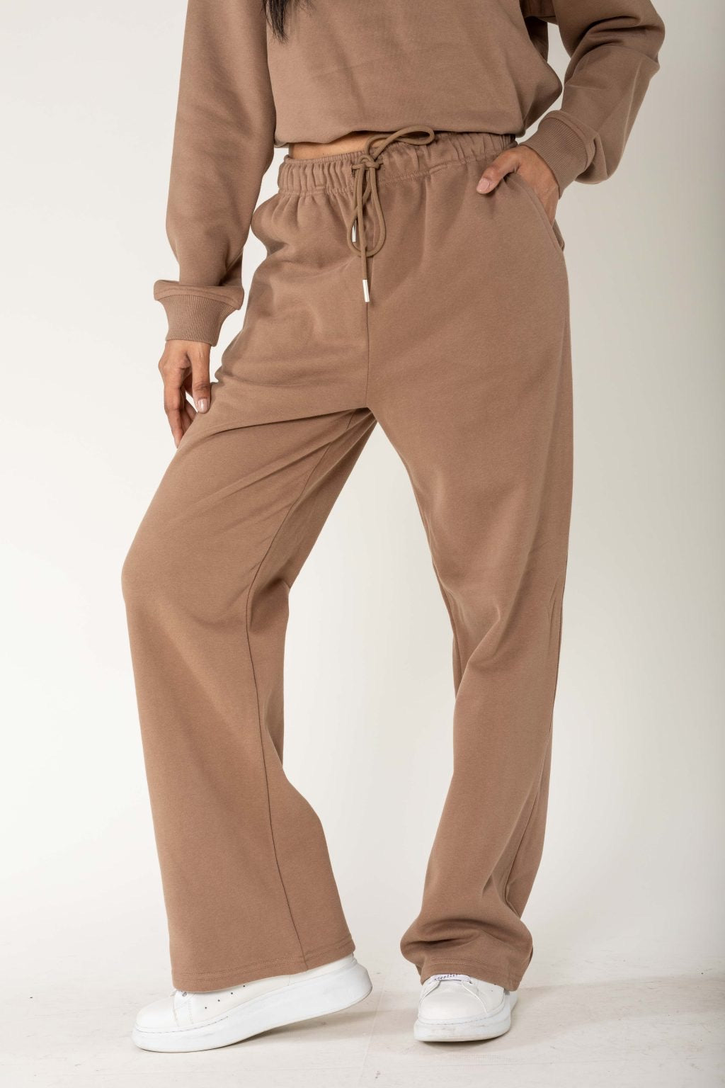 ENSEMBLE JOGGING 2 PIÈCES  COULEUR TAUPE