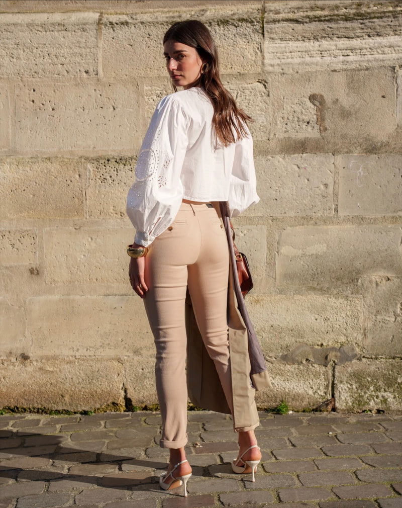Pantalon Chino Beige