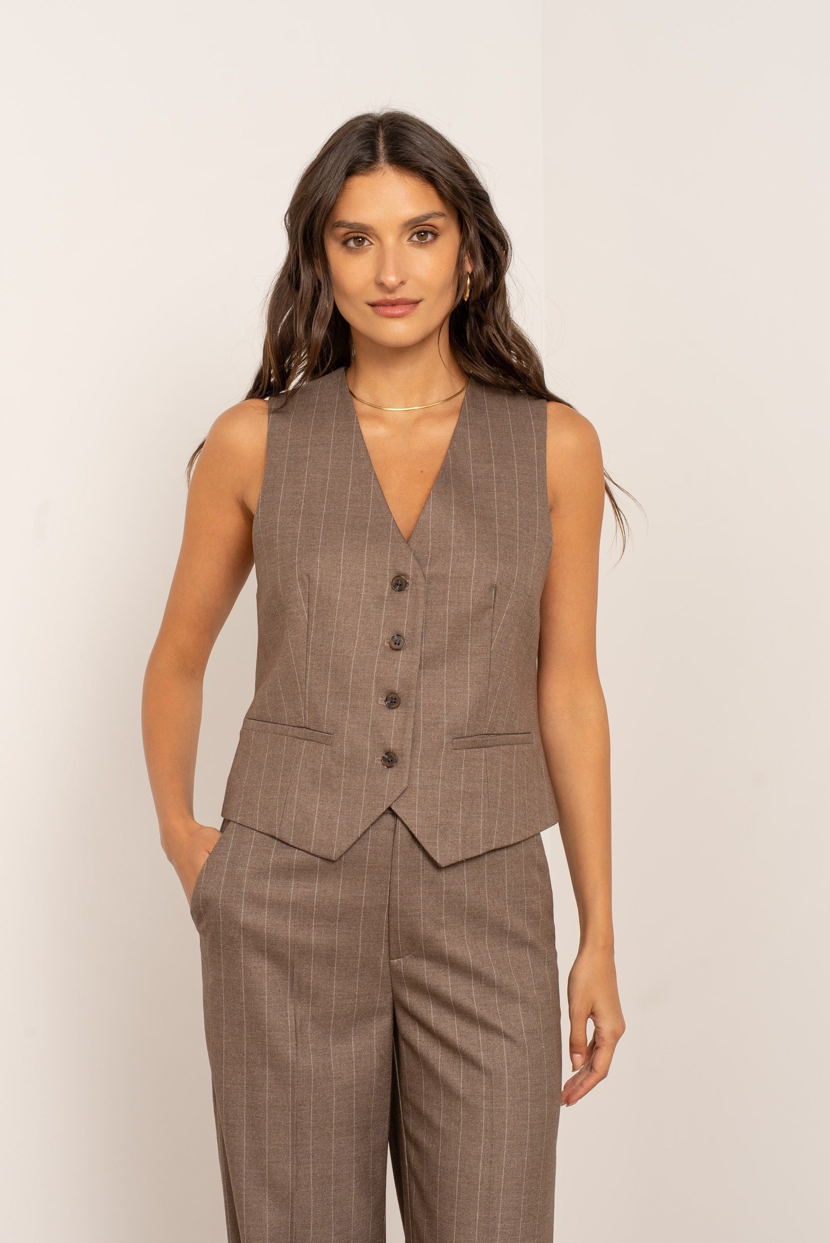 Ensemble Gilet + Pantalon Taupe