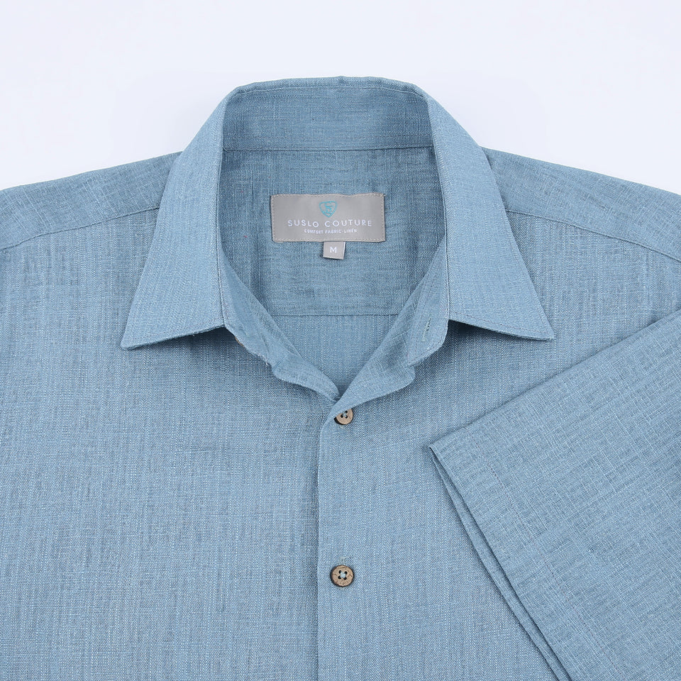 CHEMISE MANCHE COURTE EN LIN SKY
